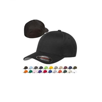 China JOINT High Quality Plain Fitted Baseball Cap With 3D Embroidery Logo Customized for sale