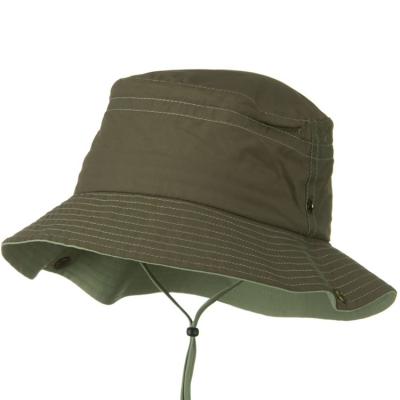 China Summer COMMON Bucket Hat With String Waterproof Outdoor Fishing Hunting Fisherman Boonie Cap Mountain Hat Men Women for sale