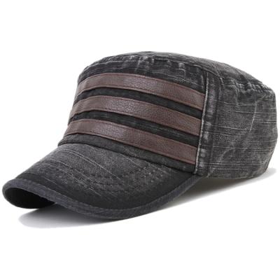 China Wholesale Sport 5 Panel PU Leather JOINT Military Baseball Cap for sale