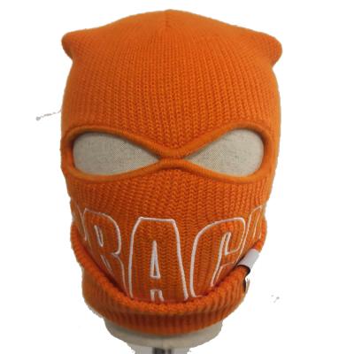 China breathable & Waterproof 2-Hole Knitted Full Face Cover Ski Mask, Adult Winter Balaclava Warm Knit Full Face Mask For Outdoor Sports Knitted Hats for sale