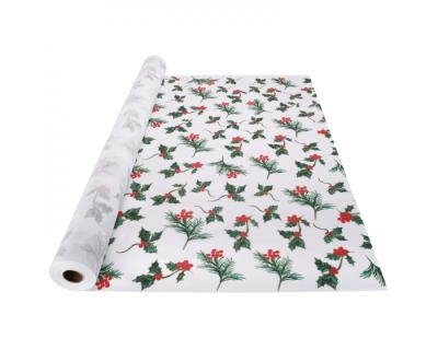 China Jacquard 50 In Themed Printed Rectangular Roll Or X 108 Year Christmas Airlaid Paper Tablecloth Piece In 2021 for sale