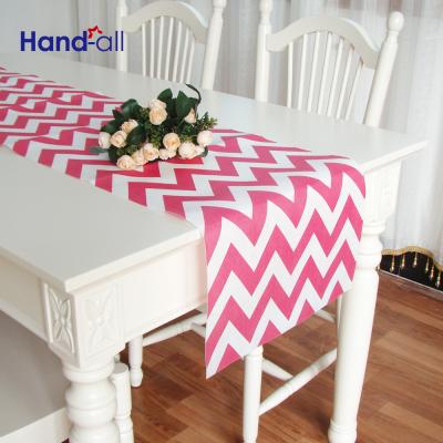 China Fabulous Stripe Papel Cheap Manteleria Chinese Style Household Fancy Paper Table Runner for sale