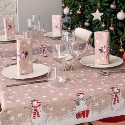 China Festive Christmas Eco-Friendly Tovagliato by aria monouso tema one BIO natalizio AIRLAID DRY PAPER TABLECLOTH for sale