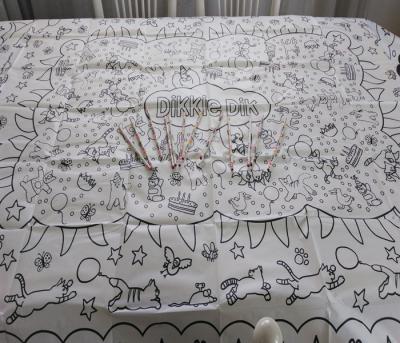 China Waterproof coloring tablecloth for sale