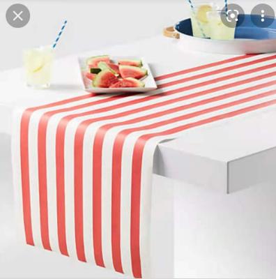 China Disposable Stripe Paper Table Runner Table Decoration for sale