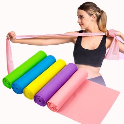 China 5-Piece Yoga Exercise Set Training Fitness Bands Resistance Wholesale High Quality Yoga Stretch Elastic Band for sale