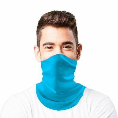 China Factory Multifunctional Wholesale Printed Seamless Solid Blue Neck Face Bandana Tube Warmer Cover Bandana for sale