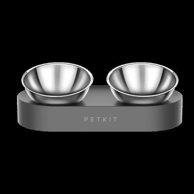 China Sustainable PETKIT FRESH Nano Metal Elevated 304 Stainless Steel Dog Cat Bowl with 0/15 degree adjustable stand for sale