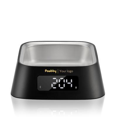 China Automatic Xiaomi Pawbby Smart Pet Weighing Bowl with LED display, 304 stainless steel bowl, connected via APP for sale