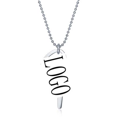 China New Street Style Trend Style Stainless Steel Hollow Hook CLASSIC Thick Pendant Necklace Pearl Chain Men Jewelry for sale