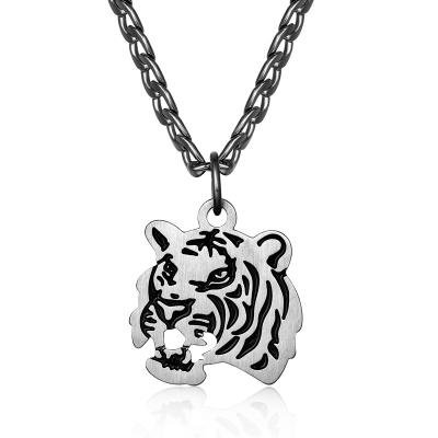 China Simple American Fashion Pendant Tiger Shape Chain European And New Arrival CLASSIC High Quality Stainless Steel Necklace for sale