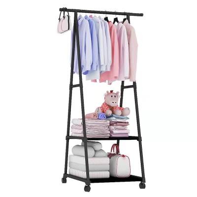 China Multi-Layer Movable Floor-to-Ceiling Coat Hanger Large Capacity Rack (Height) Adjustable Fashionable Home Cloakroom for sale