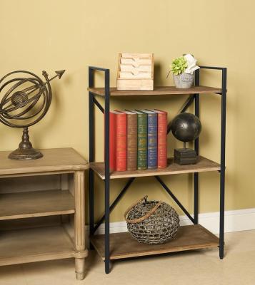 China Adjustable Solid Wood 3 Tier (Height) Bookcase Storage Rack Shelf for Small Space, Kitchen, Bathroom, Living Room for sale