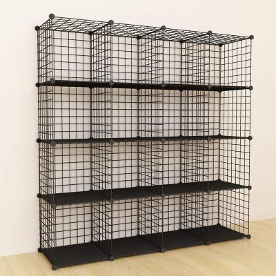 China Sustainable Metal Wire Storage Organizer, DIY Closet Cabinet, Wire Mesh Shelves for Books Toys Bags for sale