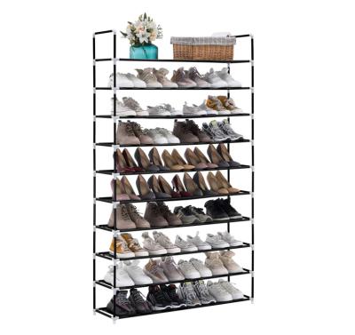 China (Size) Esay Adjustable Portable DIY Assemble Cloth Metal Shoe Tower Shoe Rack Cabinet Organizer Shoe Rack for sale