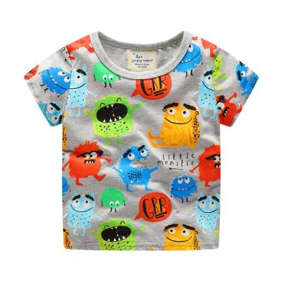 China 2019 Korean Style Viable Summer Pure Cotton Kids Boutique Clothing For Kids Boy With Funny Print for sale