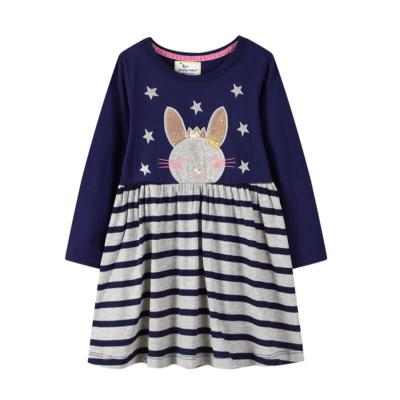 China Cute Cat Star Patch Fall Winter Organin Kids Baby Sweater Tuinc Dress High Quality Cotton Casual Long Sleeve Custom Made for sale