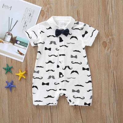 China Infant Onesie Short Romper Sellers Baby Sleeeves Boy Summer Mustache All In One Overalls Cute Newborn Cotton Short Sleeve Jumpsuit Outfit for sale