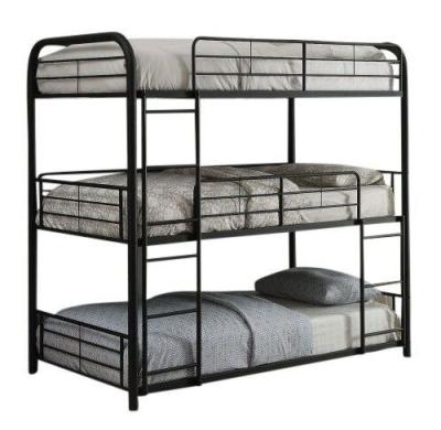 China Deck Bed Adult Triple Bunk Bed (Size) Adjustable Triple Bunk Bed Frame 3 Layers 3 Person Triple Literas for sale