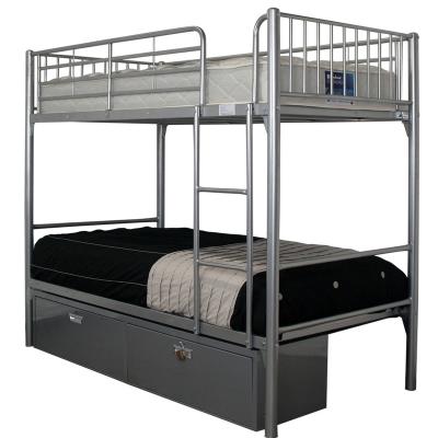 China (Size) Adjustable Bunk Beds For Sale Cheap Bunk Bed With Locker Bunk Bed Iron Frame Single Literas Para Hostales for sale