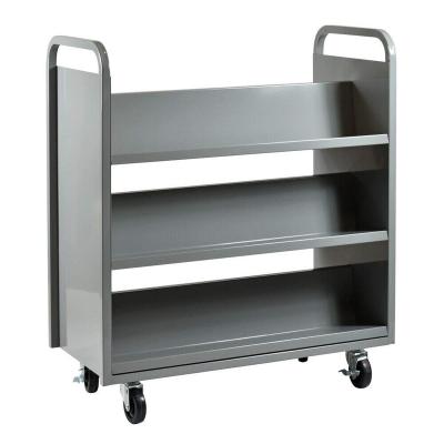 China Storage library staff station cart library mobile rolling book carts troly carro rodante rollwagen cart for sale