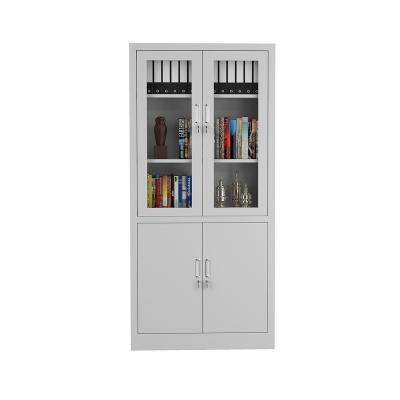 China Double Door Glass Cabinet Archivador De Documentos Steel (Waist) Iron Closet Adjustable Lockable Storage Furniture Metal for sale