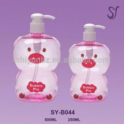 China Pig Shape Personal Care 250ml 500ml Clear Beauty Type For Body Care With Lotion And Oil Shower Gel /body Container B044 for sale