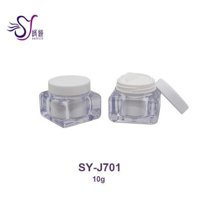 China Cosmetic Wholesales PS Material Cosmetic Cream Jar J701 10G for sale