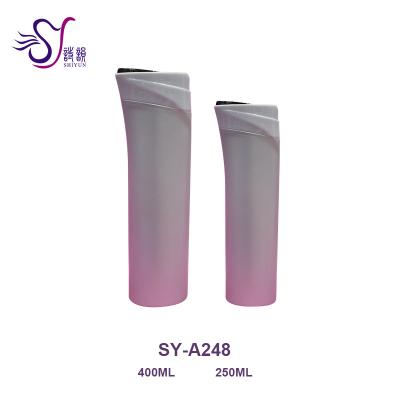 China Cosmetic Packages 400Ml 250Ml Special Design With Cap For Personal Care Plastic Shampoo Bottle A248 for sale