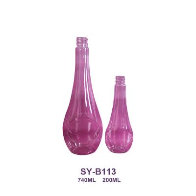 China Personal Care 740ML 200ML Plastic Pet Neck Slim Shape For Body Care With Essential Oil/Lotion/Perfume Bottle B113 for sale