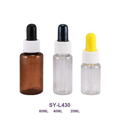 China Personal Care 40ml 60ml 20ml Plastic Medicine Dropper Bottle With Dropper Cap for sale