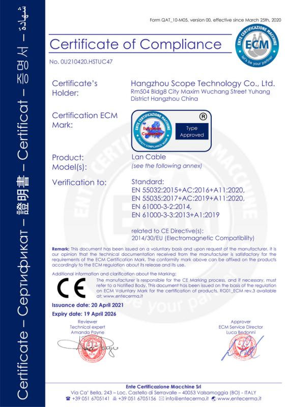 CE - HANGZHOU SCOPE TECHNOLOGY CO., LTD.