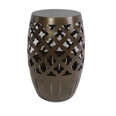 China Cheap Custom Metal Garden Modern Hot Selling Hollow Modern Stool for sale