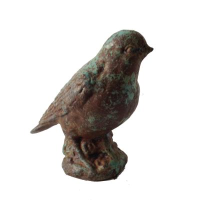 China Wholesale China Cast Iron Metal Bird Sculpture Statue Garden Decoration Animal Figure for sale