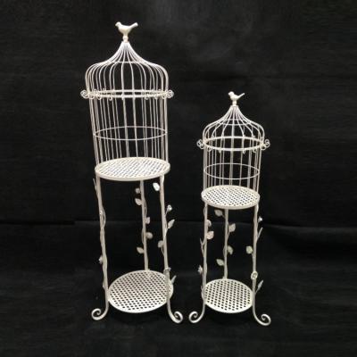 China European Farmhouse Style Home Decorations Show Flower Stand Wedding Pet Iron Birdcage for sale