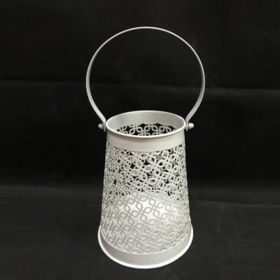 China Modern Home Decor Home Decor Candle Wedding Metal Nordic Hanging White Lantern for sale