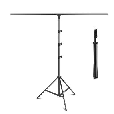 China 200*150CM T-shape Foldable Adjustable Photography Backdrop Backdrop Stand System With 2 Clamps for sale