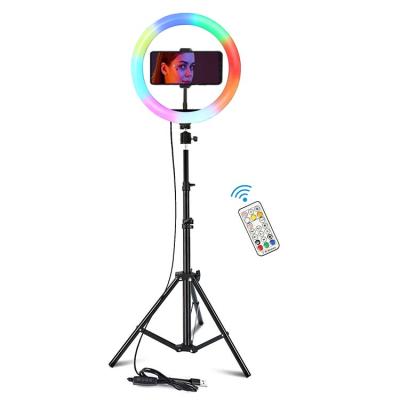 China ABS 26cm Led Tik Tok 10 Inch Dimmable LED Ring Light Photography Selfie Ringlight Selfie Ringlight Straight Light Lamp for Makeup for sale