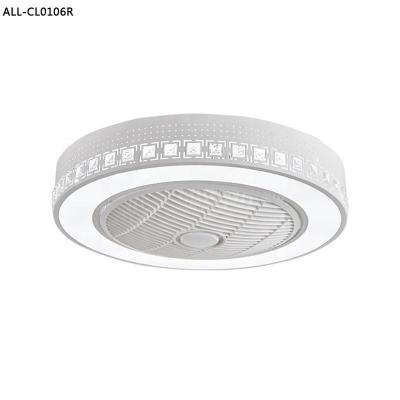 China Lower Noise + Electronics Fan Bladeless Decorative Modern Invisible Chandelier with Clear Blade Mute 3 Speed ​​Retractable Wind Speed, Timing, Low Profile Indoor Ceiling for sale