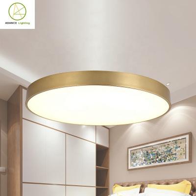 China Noble and Stylish Advance Factory Clear Original Led Fixtures 12W 20mm Modern Copper Ceiling Lamp for sale