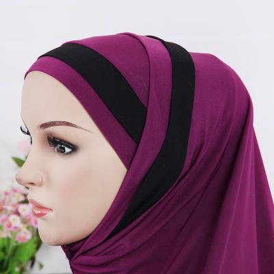 China Wholesale Plain High Quality Fashion Stretch Scarf Polyester Tank Top Women Stoles Hijab for sale