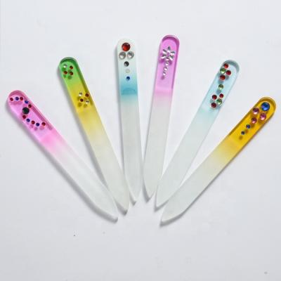 China Wholesale life time can be used sprayed glass nail file packing handle with drill for sale