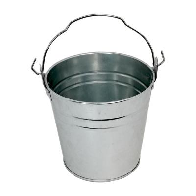 China Sustainable Zinc Beer Buckets Customized Outdoor Round 2L Soda Wine Champagne Galvanized Iron Metal Ice Bucket for sale