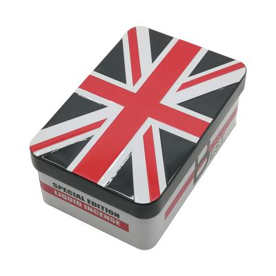 China Gift & Chinese Craft Factory Custom Printed Iron Metal Flag Small Tin Box for sale