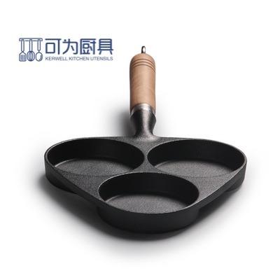 China General Use For Gas Stick Vegetable Oil Cast Iron Omelet Pan And Induction Cooker Non Forged Frying Pan for sale