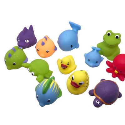 China Squeaky Bath Toy Shenzhen OEM Baby Bath Toys Inject Animal Toys BPA Free Non-Toxic Rubber Toys for sale