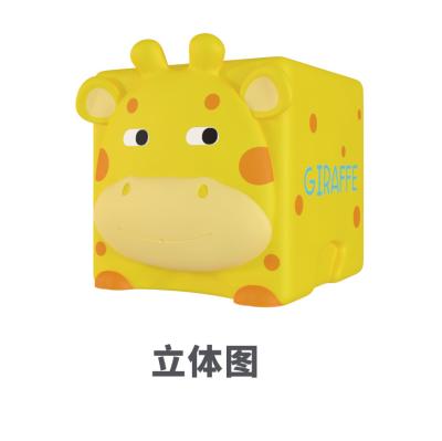 China Soft Eco-Friendly PVC Bath Toys Spray Wer Toys Giraffe Blocks Bath Set Animal Figure Baby Toys for sale