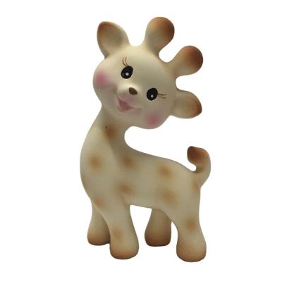 China OEM/ODM BPA Free Baby Natural Rubber Available Custom Infant Teether Toys Animal Ring for sale