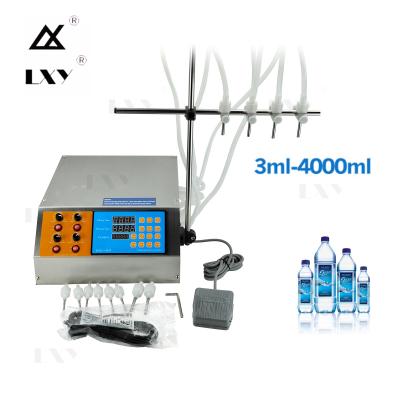 China Food Filling Machine Four Heads Digital Control Electric Pump 0-4000ml Nozzles Liquid Filler 4 Heads For Perfume Water Juice Drinking Fill for sale