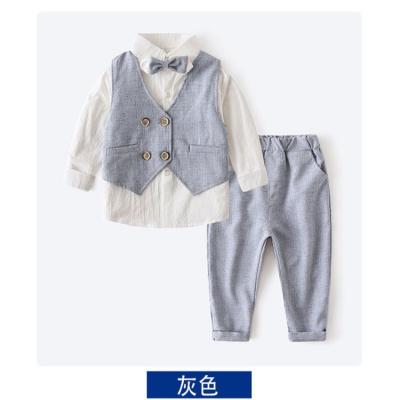 China 2021 summer new version host costume boy piano performance korean performance clothing boutique baby clothes solid color casual korean vest for sale